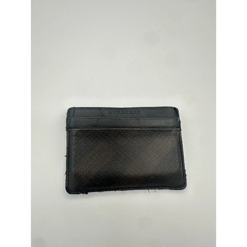 Burberry‎ check-pattern clip card holder / wallet